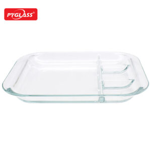 Eating Disorders 4-Compartment Glass Divided Plate Support