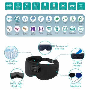 Sleeping Problems Bluetooth Sleep Headphones Eye Mask Support