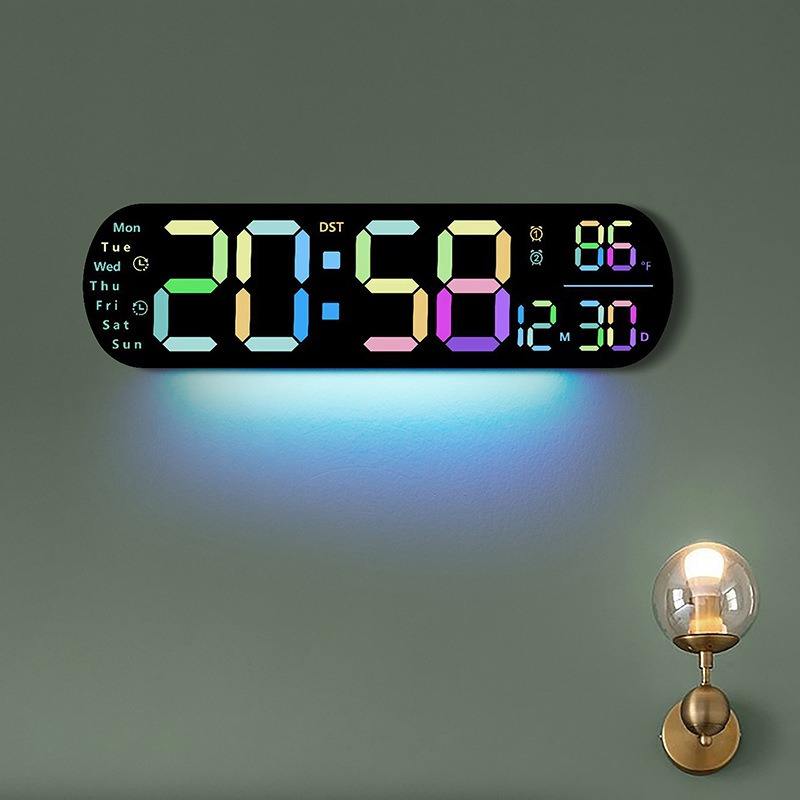Psychosis Resistant Large Digital Day/Date Clock - Digital LED Alarm Clock with USB Power – Desk & Wall Clock