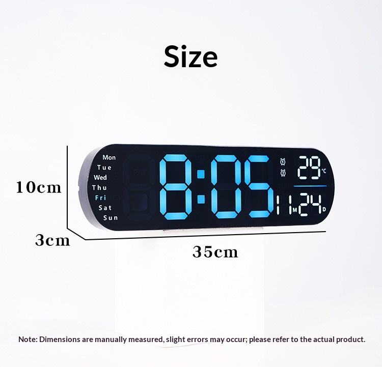 Psychosis Resistant Large Digital Day/Date Clock - Digital LED Alarm Clock with USB Power – Desk & Wall Clock - Image 4