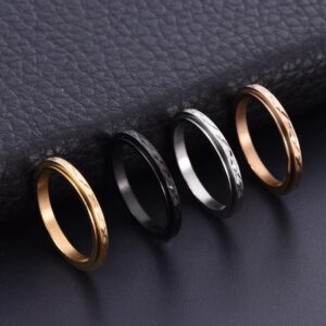 Stainless Steel Spinner Fidget Ring – Rotatable Anxiety & Stress Relief Ring for Men & Women
