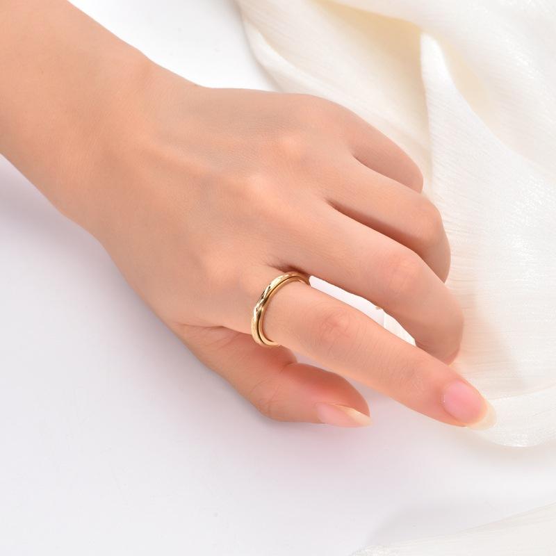 Stainless Steel Spinner Fidget Ring – Rotatable Anxiety & Stress Relief Ring for Men & Women - Image 3