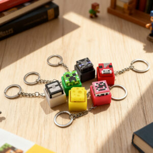 3D Printed Mechanical Keyboard Clicker Keychain – Portable Press Key Stress Relief Toy