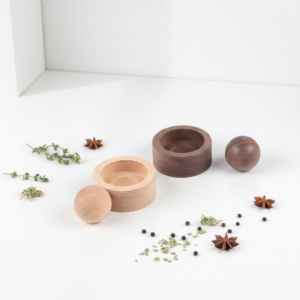 Minimalist Wooden Aromatherapy Diffuser Ball with Holder – Natural Essential Oil Diffuser for Home, Office & Car
